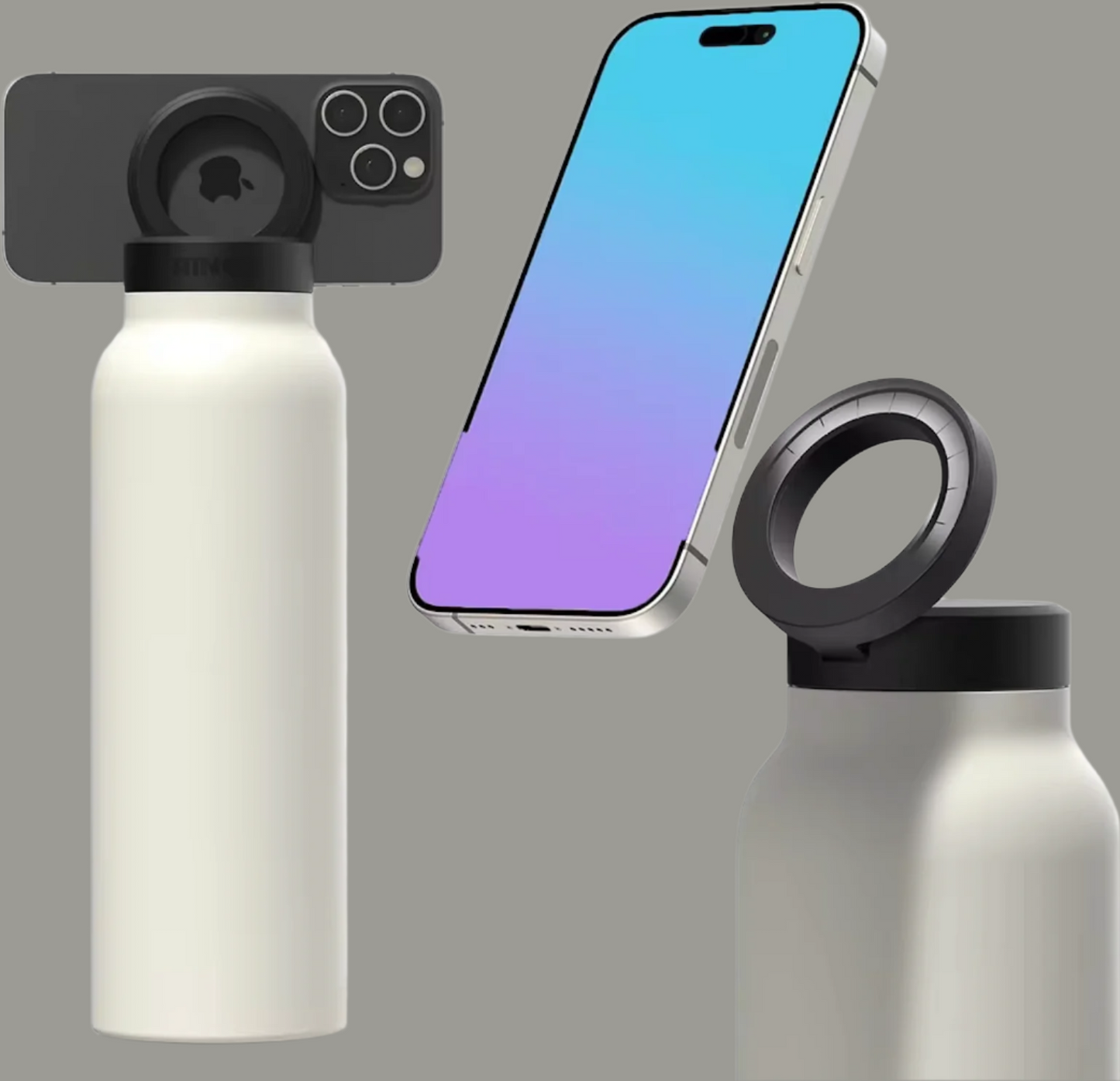Water Bottle with MagSafe Phone Stand